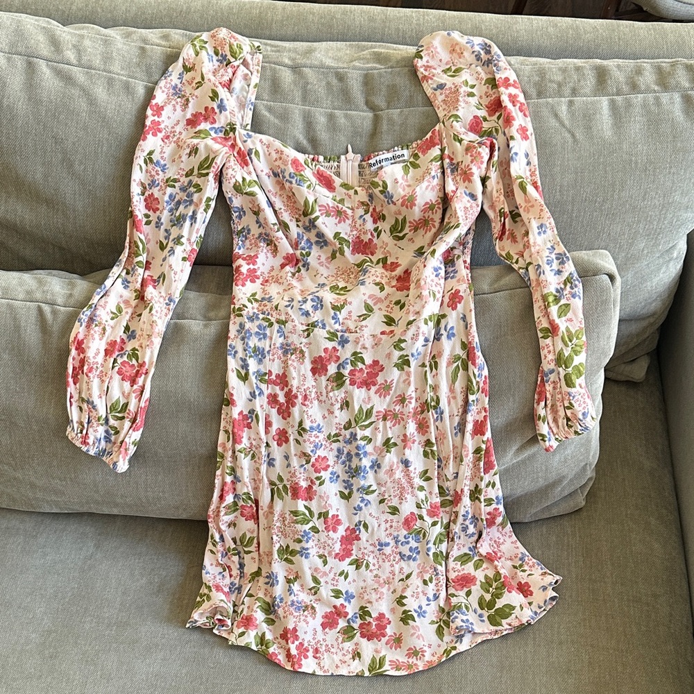 Reformation Pink Floral Dress